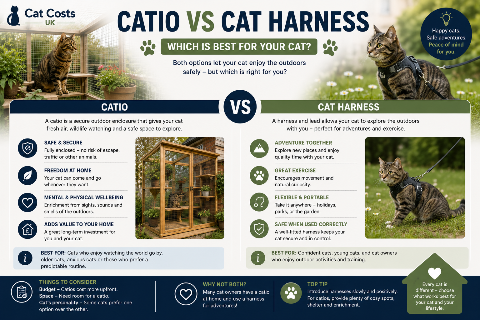 Catio vs Cat Harness