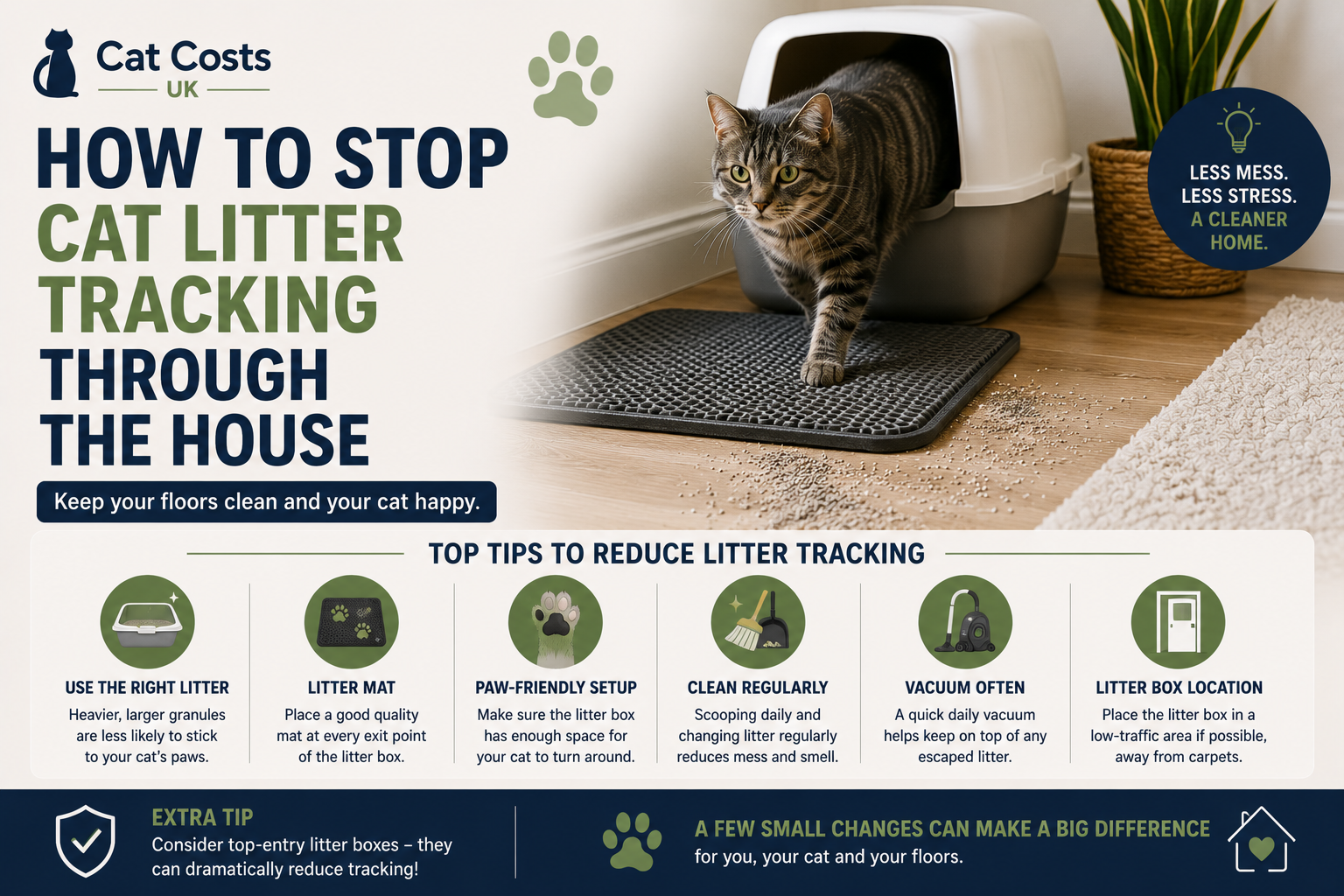 How to Stop Cat Litter Tracking: Mats, Trays & Setup